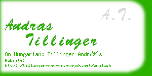 andras tillinger business card